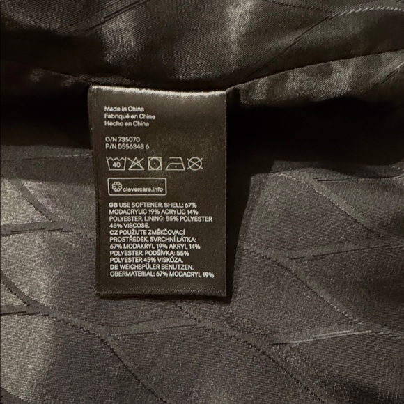 H&M Black Teddy Jacket - Picture 7 of 8